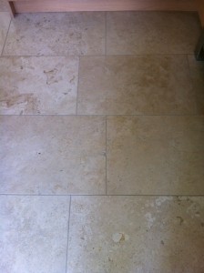 Travertine cleaned and sealed as good as new