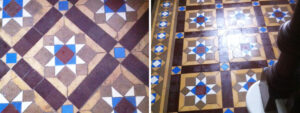 Victorian Floor Before and After Cleaning and sealing